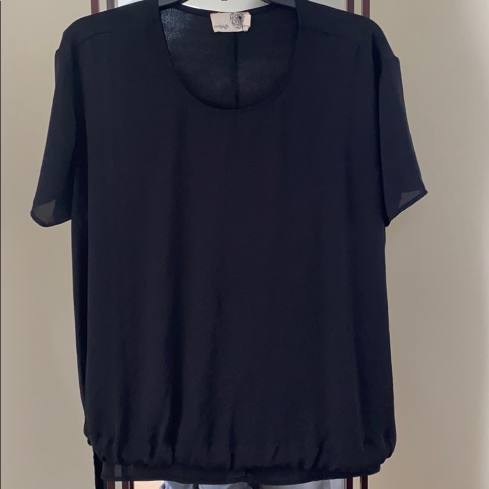 Black top with draw strings